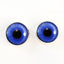 Blue Violet Zombie Sew-On Button Glass Eyes - Prismatic Fiber Arts