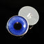 Blue Violet Zombie Sew-On Button Glass Eyes - Prismatic Fiber Arts