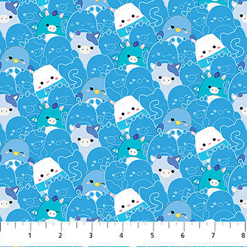 Blue White Pack Squishmallows Cotton 44"/45" Fabric Per Yard - Prismatic Fiber Arts