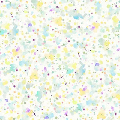 Blue Yellow Paint Splatter Cotton Wideback Fabric - ( 1 1/8 Yard Pack ) - Prismatic Fiber Arts