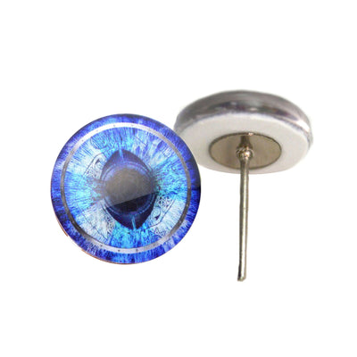 Blue Odin Viking Glass Eyes on Wire Pin Posts