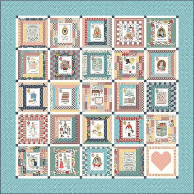 Bluebird Patterns A to Z Jane Austen Panel Quilt Pattern - Prismatic Fiber Arts
