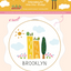 "Brooklyn" Green Cities Eco-Embroidery Kit w. Apartment Gardens, Flowers, Clouds, Tree & Sun 4" Sampler (Joyful Threads Grow & Bloom) - Prismatic Fiber Arts