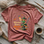 Broom Down, Needles Up T-shirt - Prismatic Fiber Arts