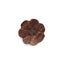 Brown Dark Wood Flower Round Button