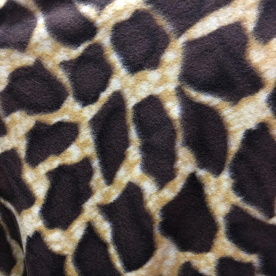 Giraffe Print Fleece Fabric - Prismatic Fiber Arts