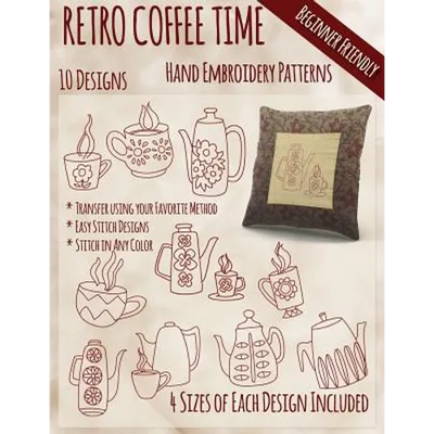 Retro Coffee Time Hand Embroidery Patterns