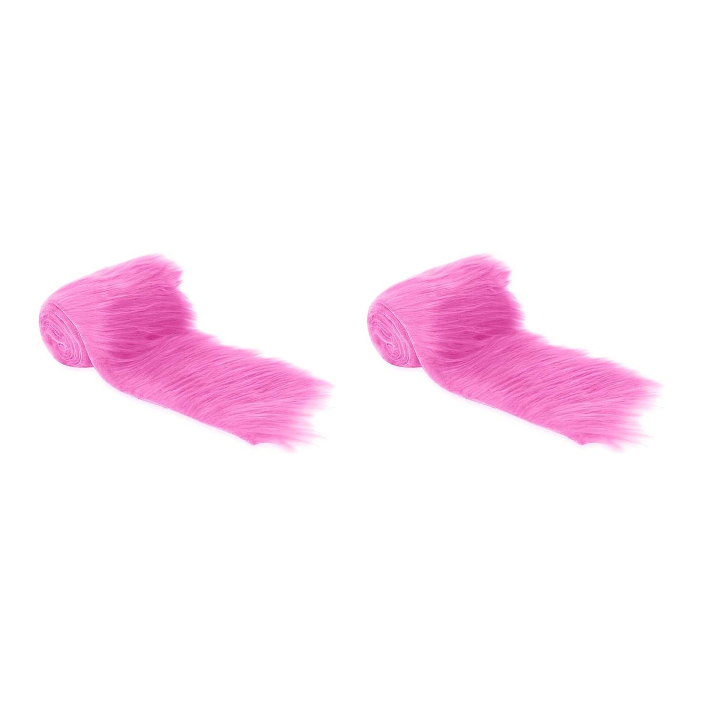 FabricLA Mohair Shaggy Faux Fur Fabric - Pre Cut Strips | Trim Ribbon | DIY Craft, Hobby, Costume, Decoration - Pack of 2 - Prismatic Fiber Arts