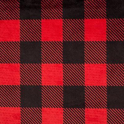 Buffalo Check Cuddle® Scarlet/Black 58/60" Fabric Per Yard - Prismatic Fiber Arts