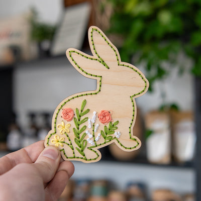 Spring Bunny Embroidery Kit - Prismatic Fiber Arts