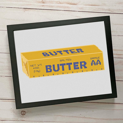 Butter Stick Counted Cross Stitch DIY KIT - Prismatic Fiber Arts