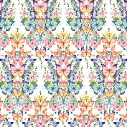 Butterfly Fantasy Bouquets Cotton 44"/45" Fabric Per Yard - Prismatic Fiber Arts