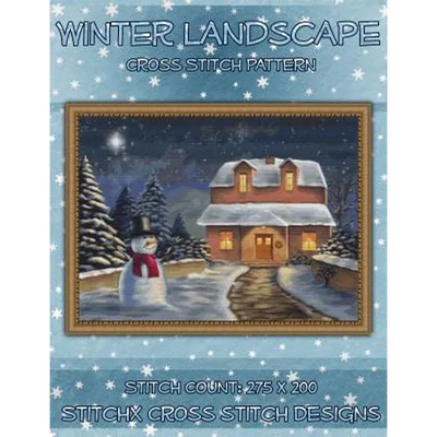 Winter Landscape Cross Stitch Pattern
