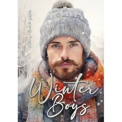 Winter Boys Coloring Book for Adults: Grayscale Winter Fashion Coloring Book Boys Men Portrait Coloring Book for Adults Knitted Winter Fashion Colorin