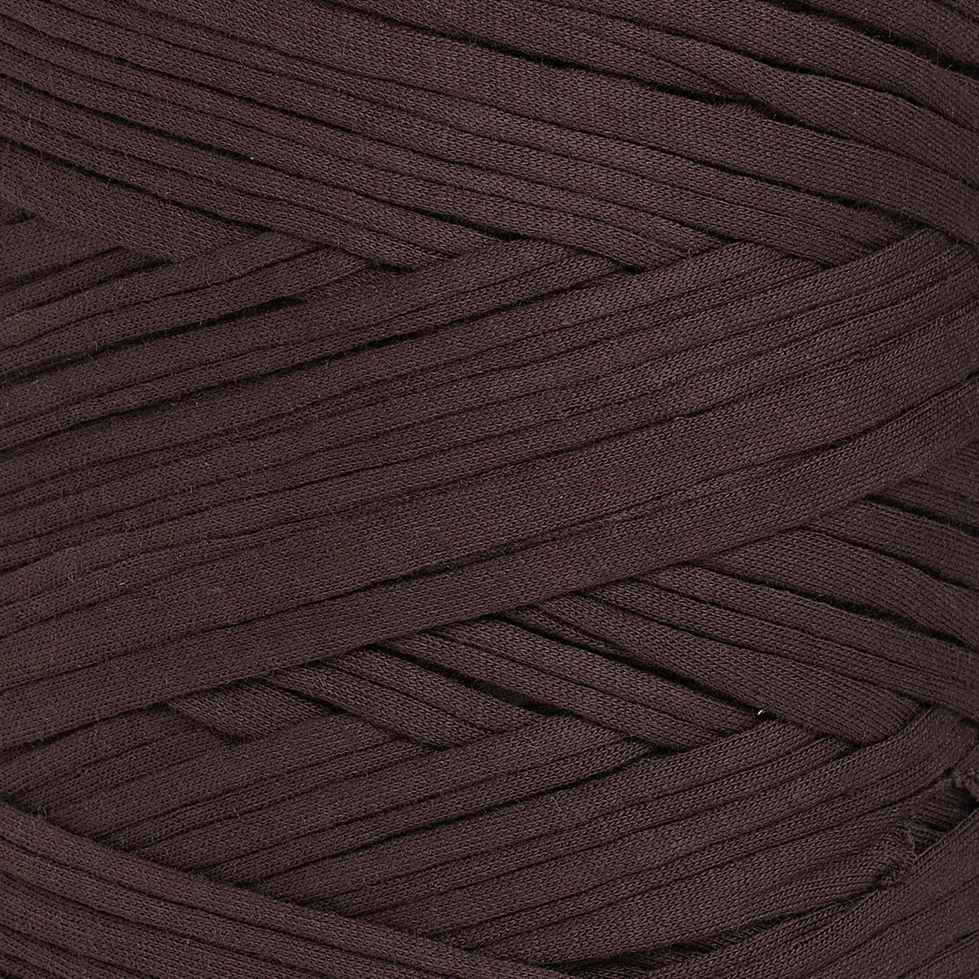 Recycled T-Shirt Fabric Yarn - Chocolate Color - Prismatic Fiber Arts