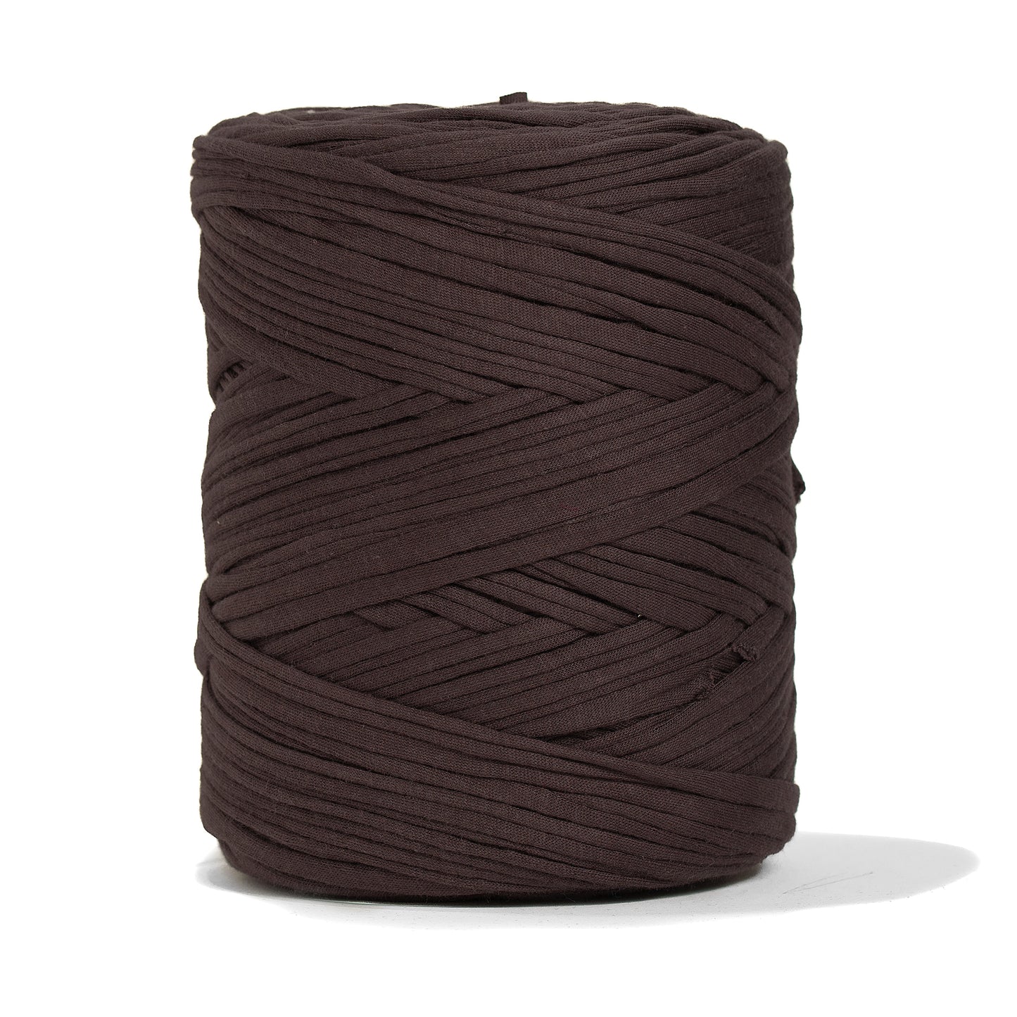 Recycled T-Shirt Fabric Yarn - Chocolate Color - Prismatic Fiber Arts