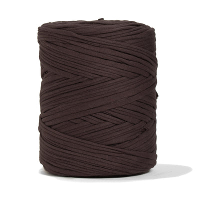Recycled T-Shirt Fabric Yarn - Chocolate Color - Prismatic Fiber Arts