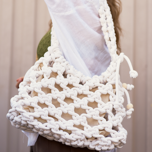 CHUNKY MACRAME HANDBAG DIY KIT - Prismatic Fiber Arts