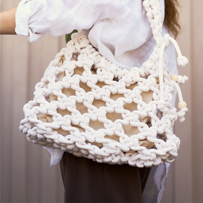CHUNKY MACRAME HANDBAG DIY KIT - Prismatic Fiber Arts