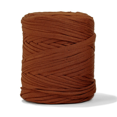 Recycled T-Shirt Fabric Yarn - Cinnamon Color - Prismatic Fiber Arts