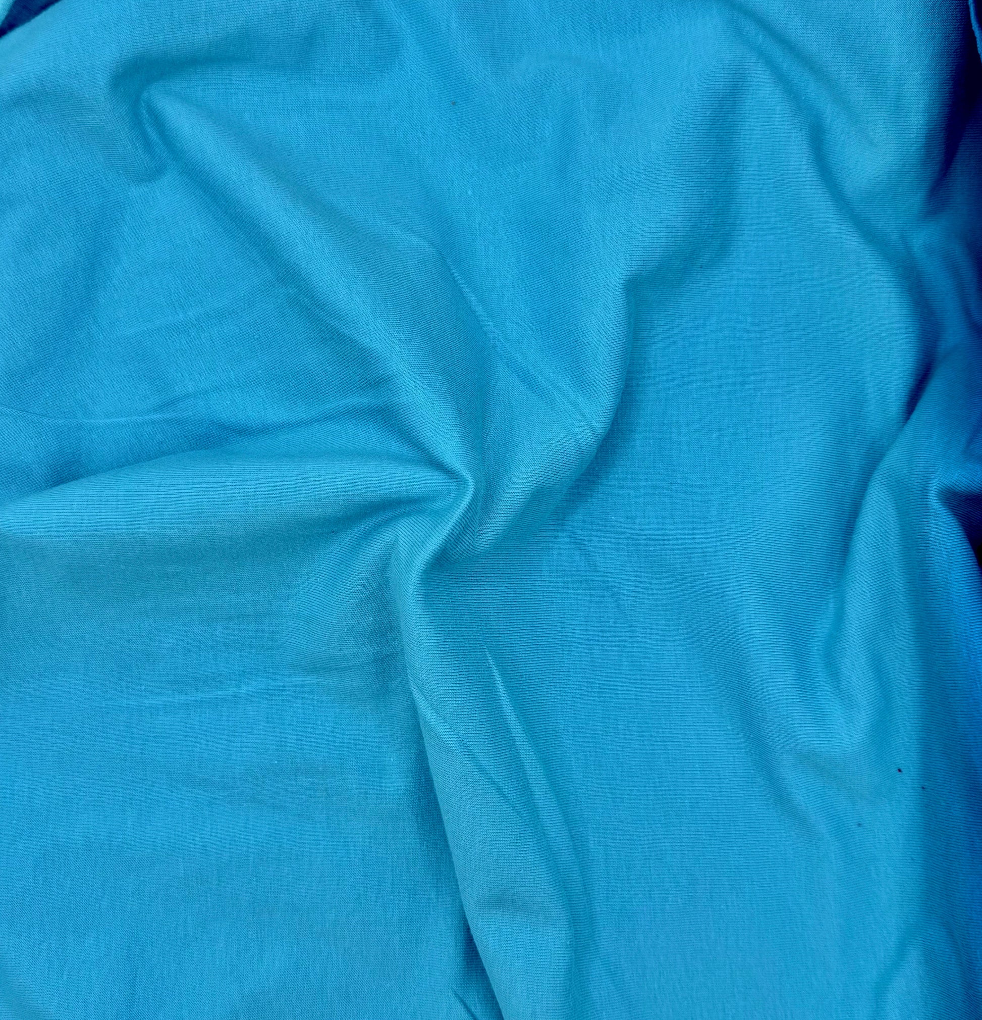 FabricLA 10 oz Cotton Spandex Jersey Knit Fabric – 4-Way Stretch | Aqua - Prismatic Fiber Arts