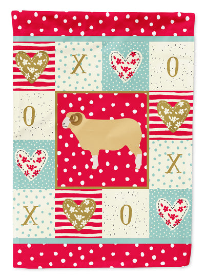 Horned Dorset Sheep Love Garden Flag – Decorative Outdoor Yard Flag CK5407GF - Prismatic Fiber Arts