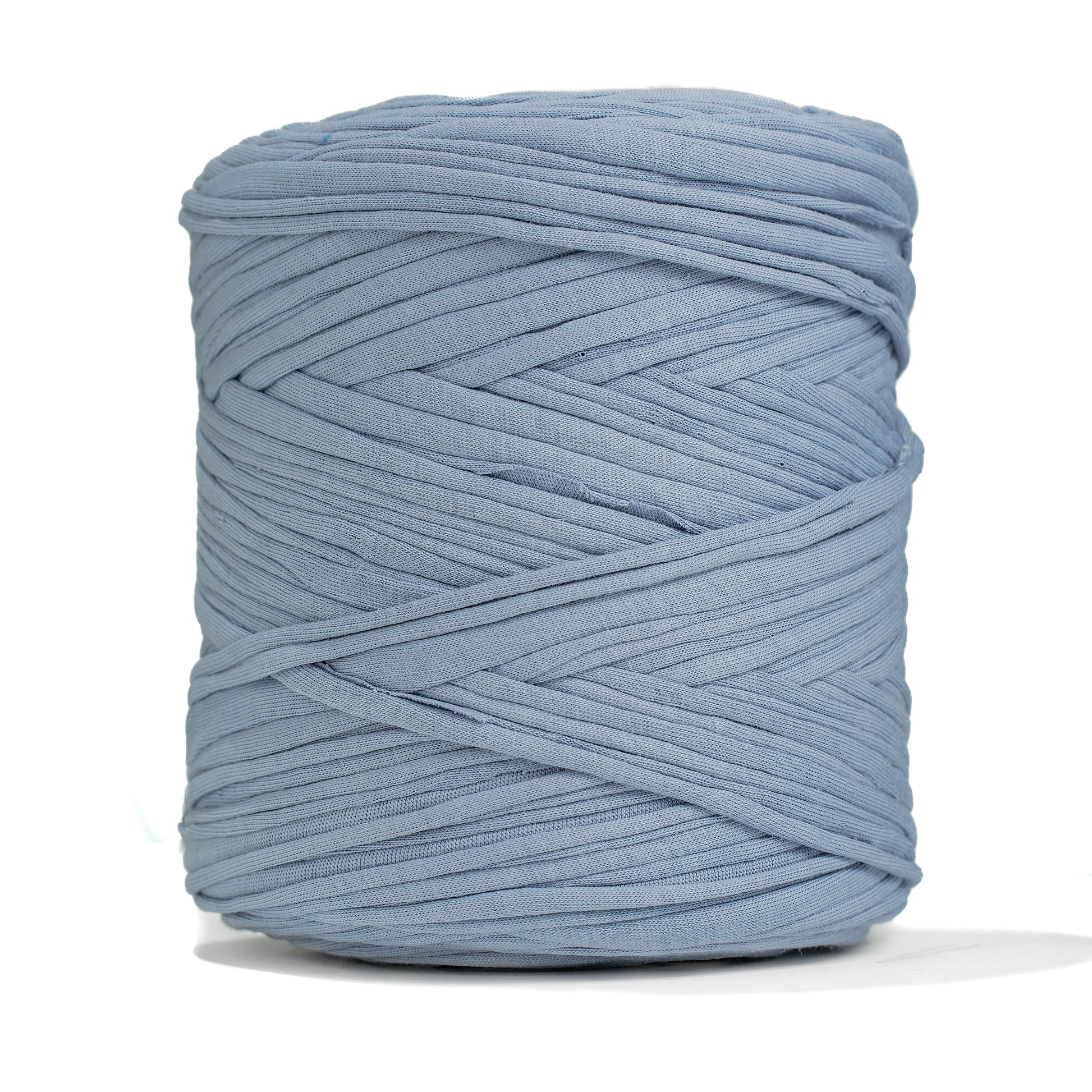 Recycled T-Shirt Fabric Yarn - Cloudy Blue Color - Prismatic Fiber Arts