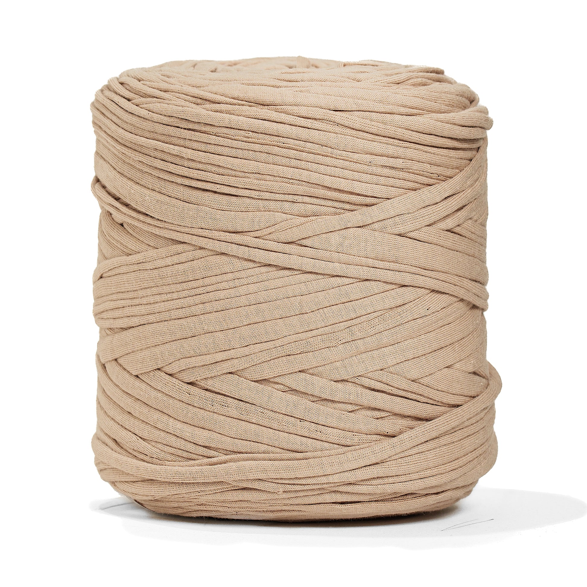 Recycled T-Shirt Fabric Yarn - Cocoa Color - Prismatic Fiber Arts