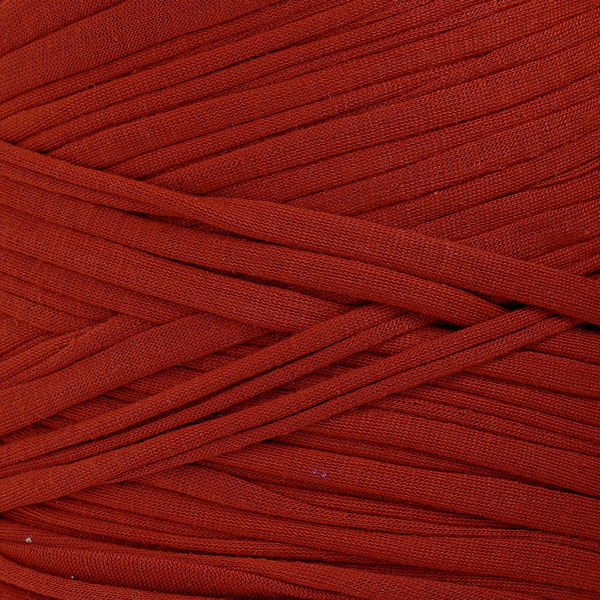 Recycled T-Shirt Fabric Yarn - Copper Color - Prismatic Fiber Arts