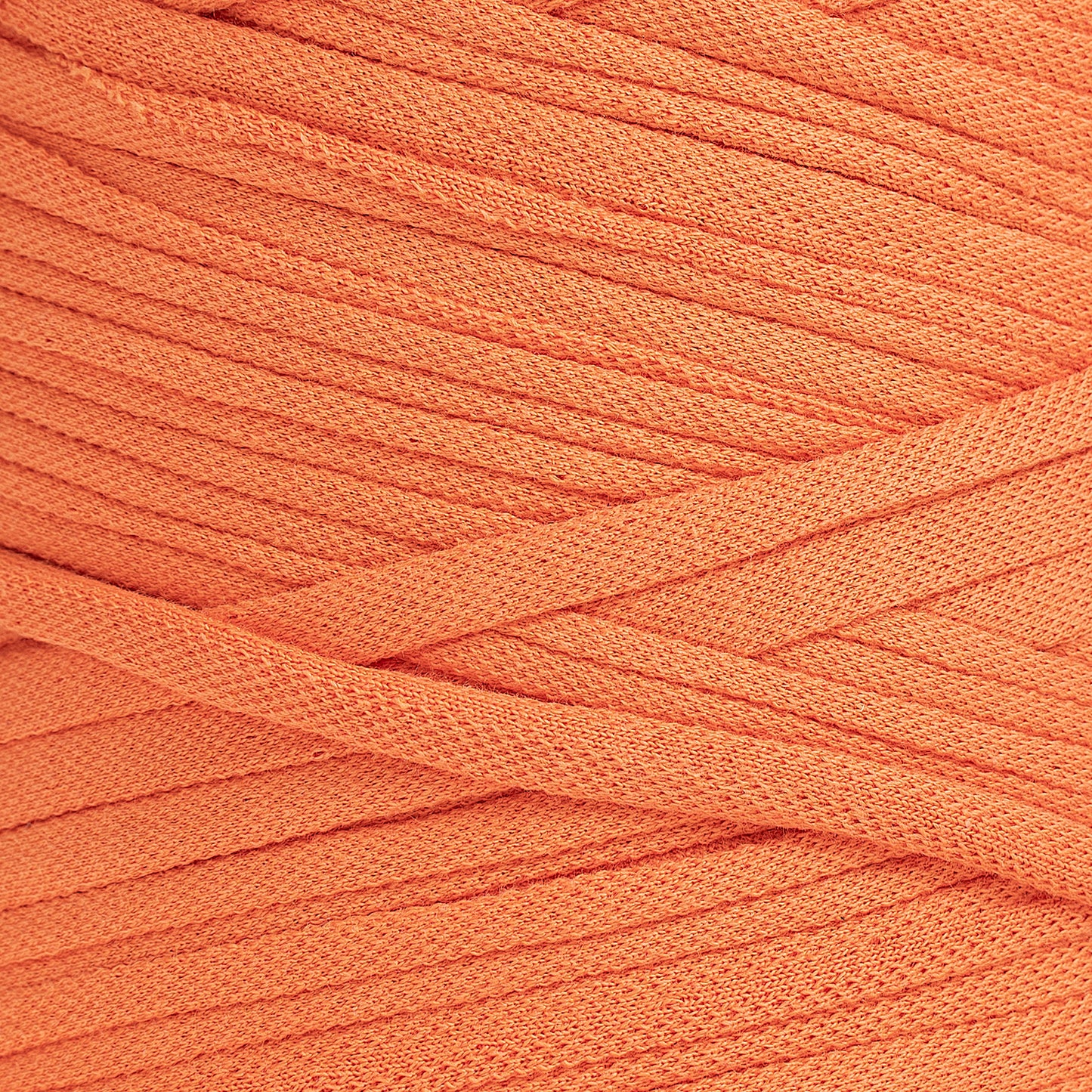 Recycled T-Shirt Fabric Yarn - Coral Color - Prismatic Fiber Arts