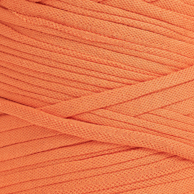 Recycled T-Shirt Fabric Yarn - Coral Color - Prismatic Fiber Arts