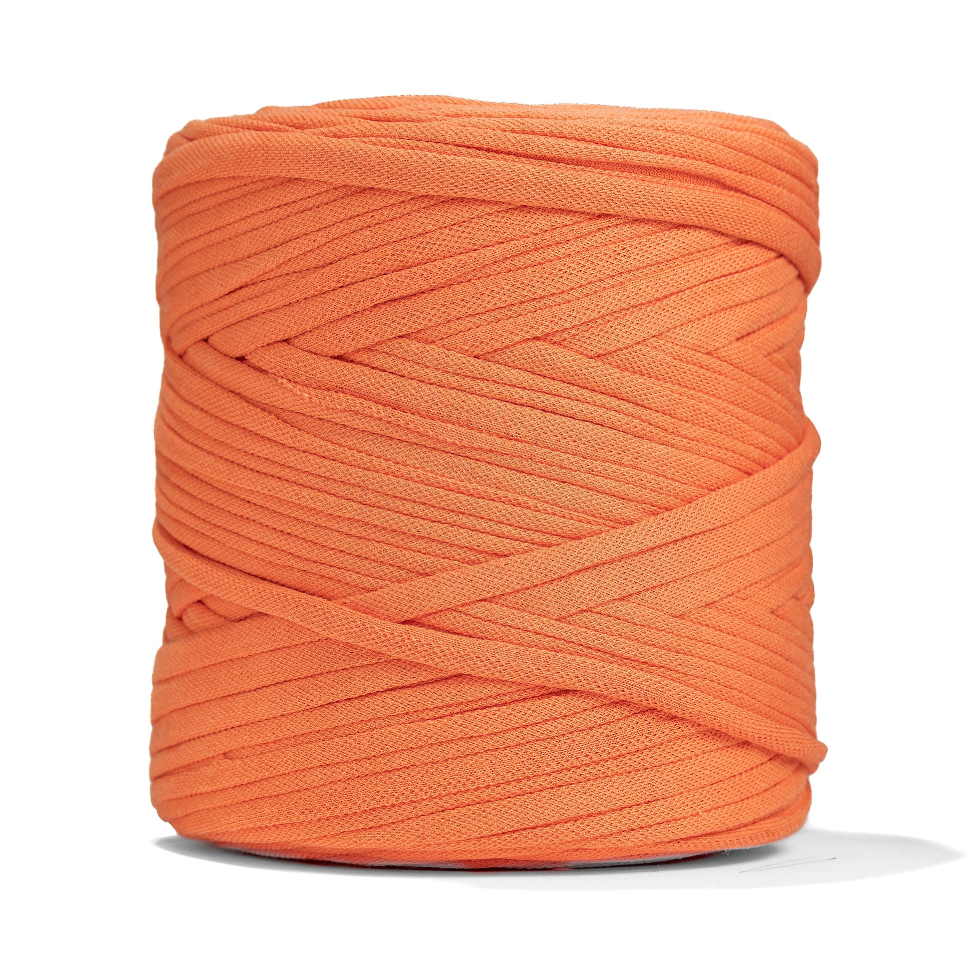 Recycled T-Shirt Fabric Yarn - Coral Color - Prismatic Fiber Arts