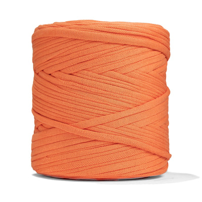 Recycled T-Shirt Fabric Yarn - Coral Color - Prismatic Fiber Arts