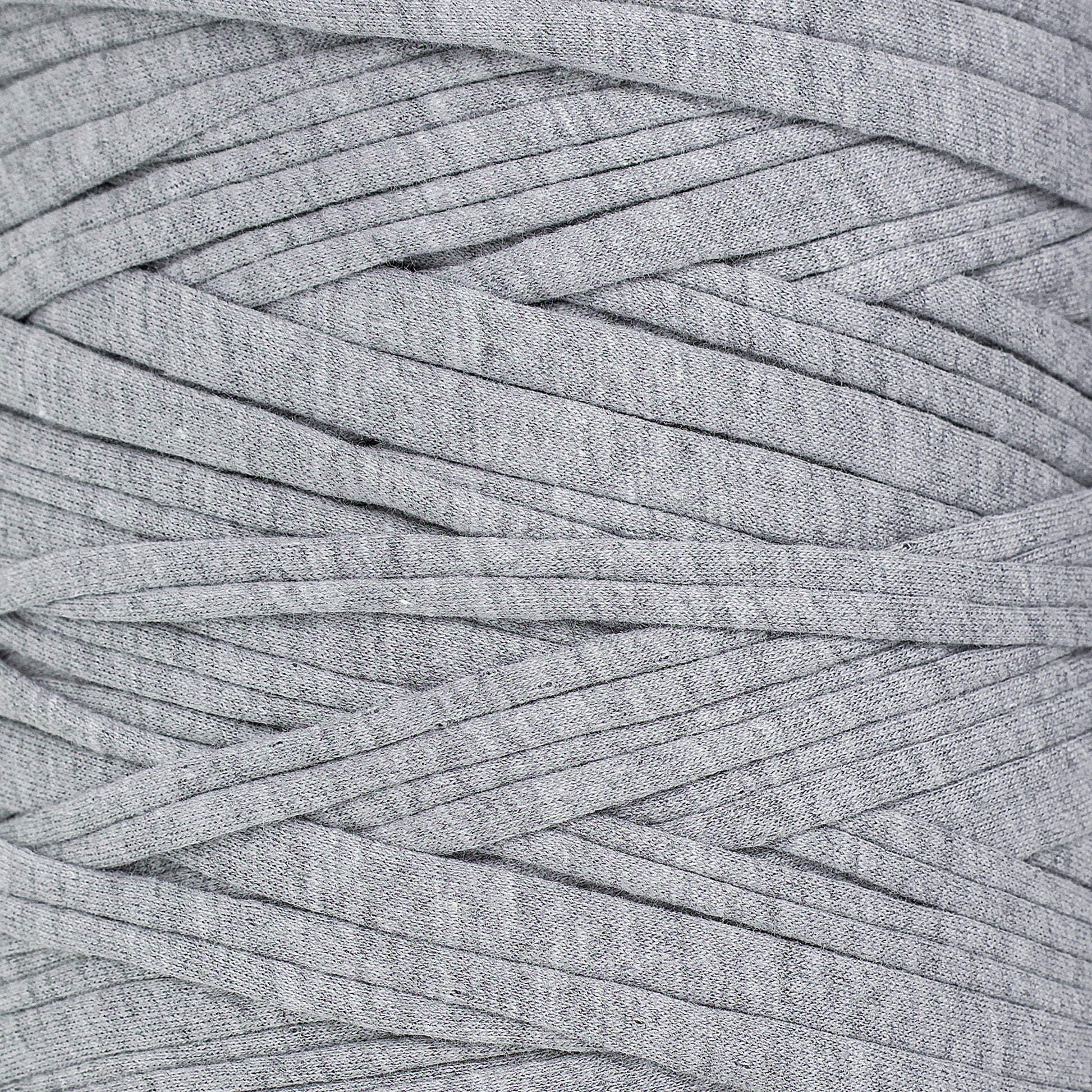 Recycled T-Shirt Fabric Yarn - Gray Color - Prismatic Fiber Arts