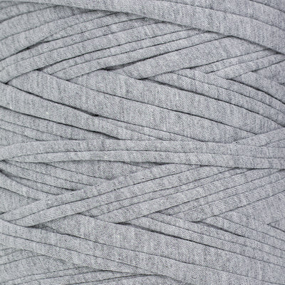 Recycled T-Shirt Fabric Yarn - Gray Color - Prismatic Fiber Arts