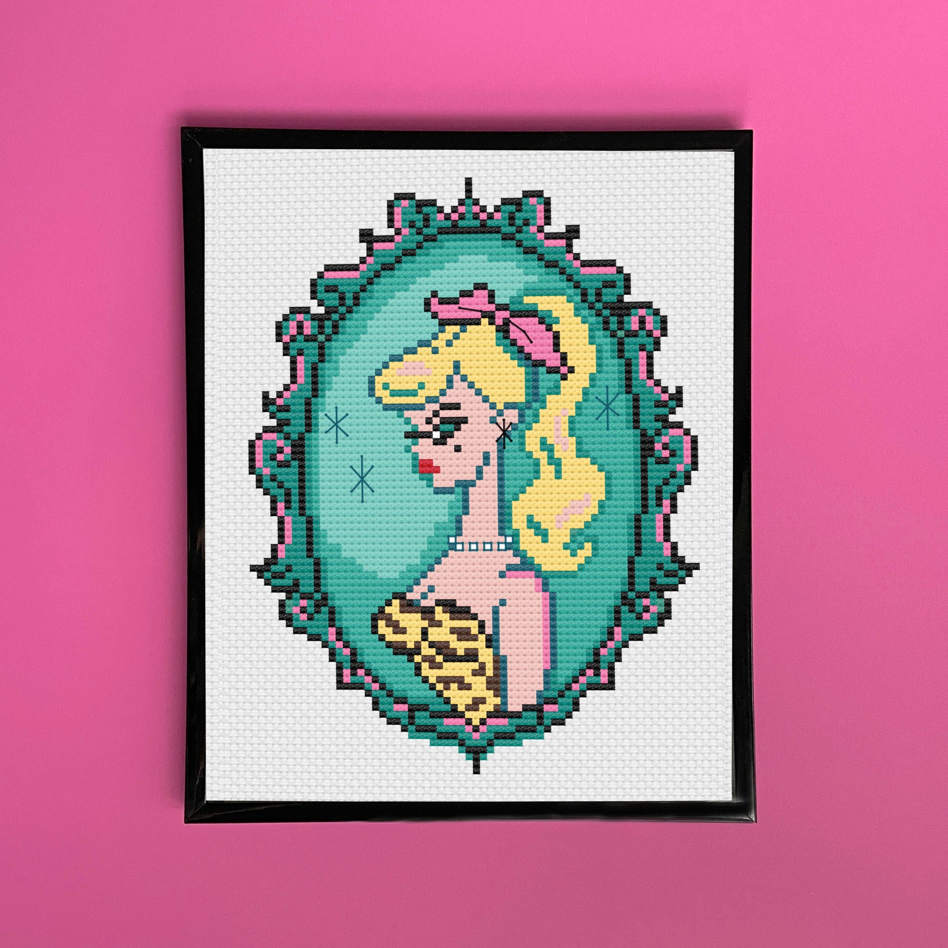 Cameo Doll: Blonde by Fluff Counted Cross Stitch Kit - Prismatic Fiber Arts