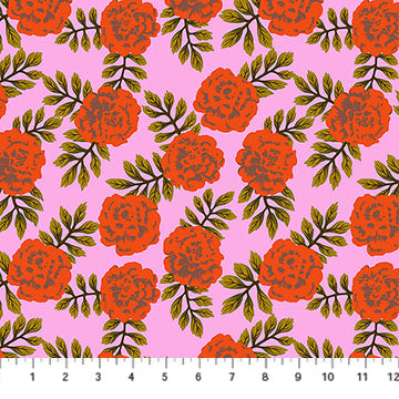 Carnation Vivid Yesterday Cotton 44"/45" Fabric Per Yard - Prismatic Fiber Arts