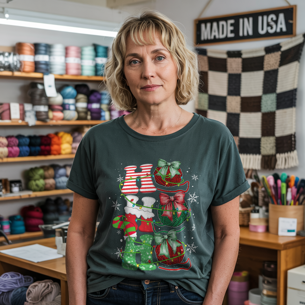Ho Ho Ho T-shirt - Prismatic Fiber Arts