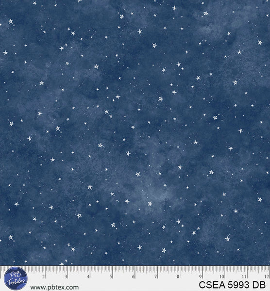 Celestial Seasons Dark Blue 44"/45" Fabric Per Yard - Prismatic Fiber Arts