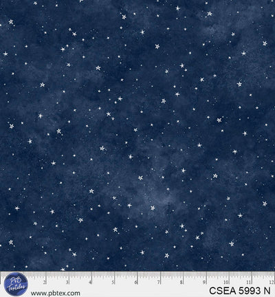 Celestial Seasons Navy Blue 44"/45" Fabric Per Yard - Prismatic Fiber Arts
