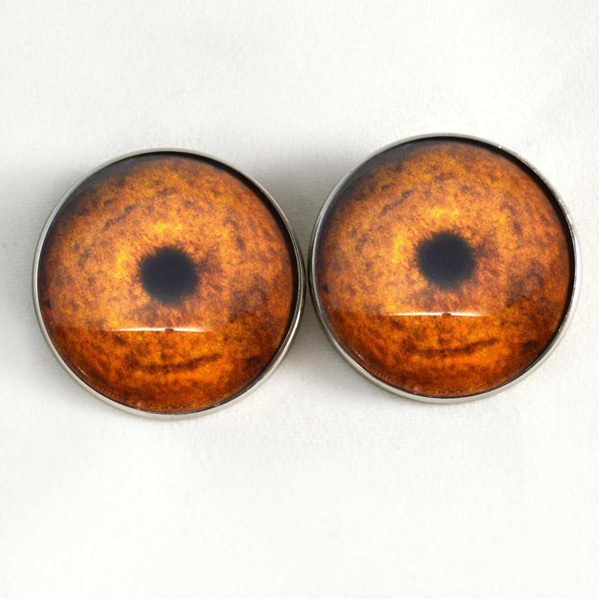 Cheetah Inspired Sew-On Button Glass Eyes - Prismatic Fiber Arts
