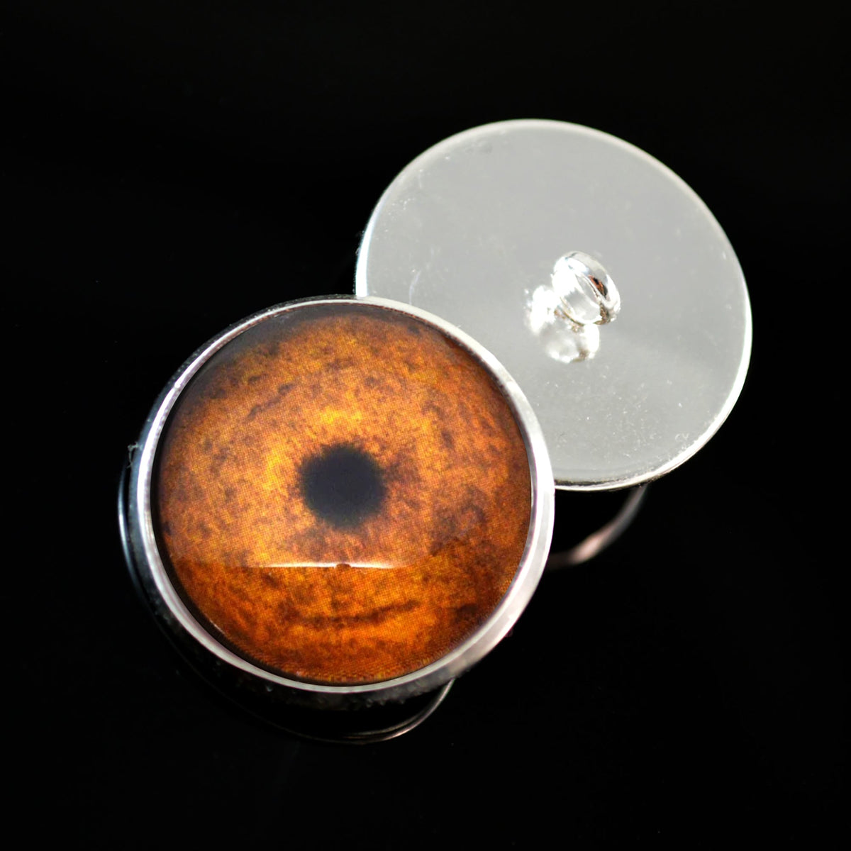 Cheetah Inspired Sew-On Button Glass Eyes - Prismatic Fiber Arts
