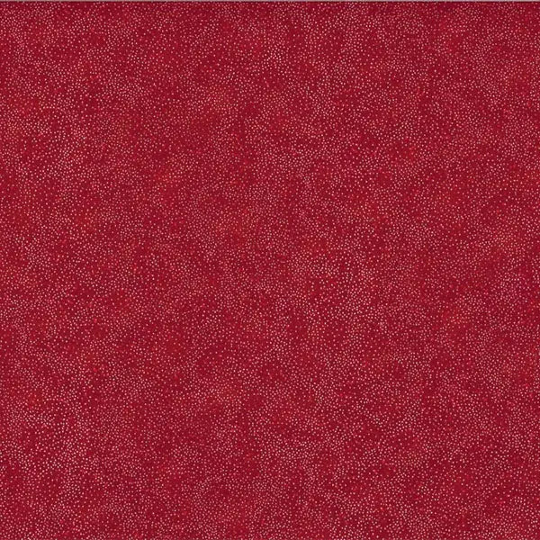 Classic Holiday Metallic Speckle Scarlet Red 43"/44" Fabric Per Yard - Prismatic Fiber Arts