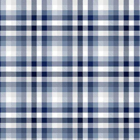 Classic Plaid Cloud Cuddle Blue Fabric per yard - Prismatic Fiber Arts