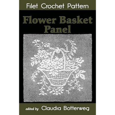 Flower Basket Panel Filet Crochet Pattern: Complete Instructions and Chart