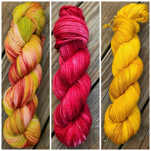 Apple Pickin' 3 skein kit - Prismatic Fiber Arts