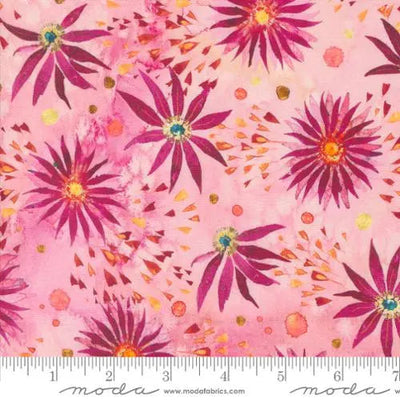 Coming Up Roses Florals Watercolor Peony Pink 44"/45" Fabric Per Yard - Prismatic Fiber Arts