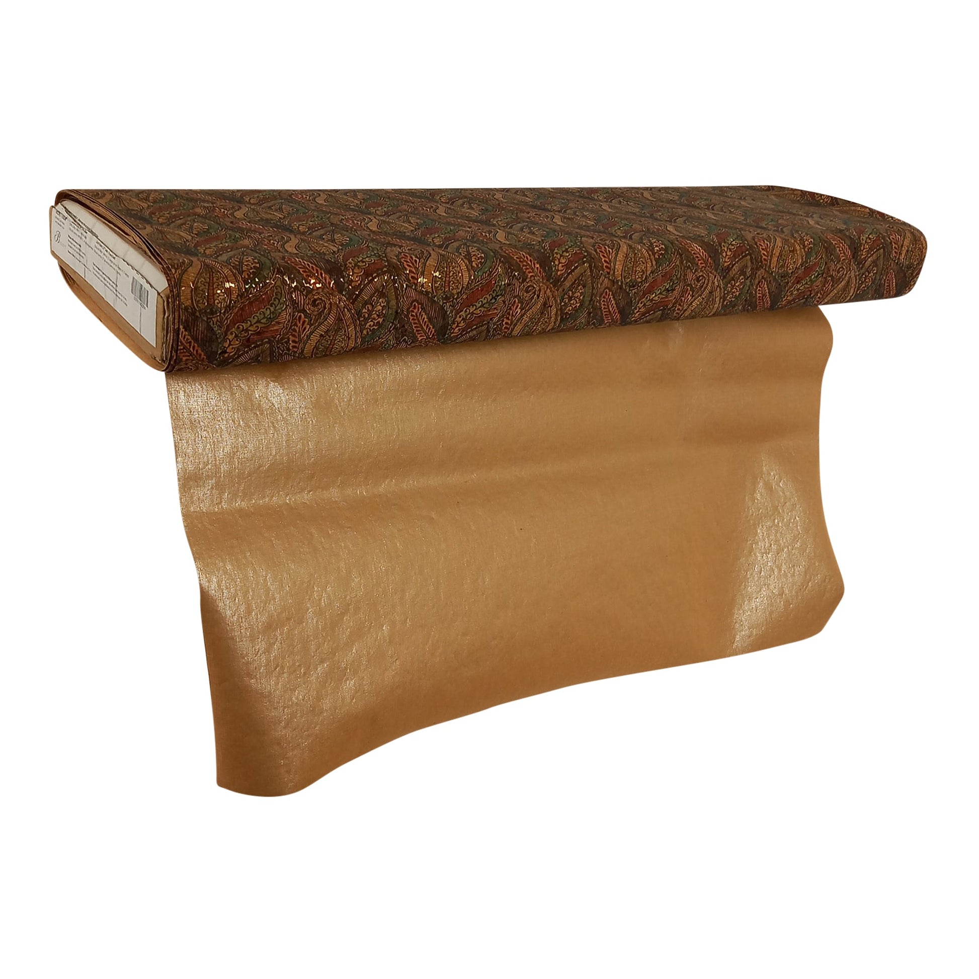 Cork Fabric - Style 1008 Green Paisley - Prismatic Fiber Arts