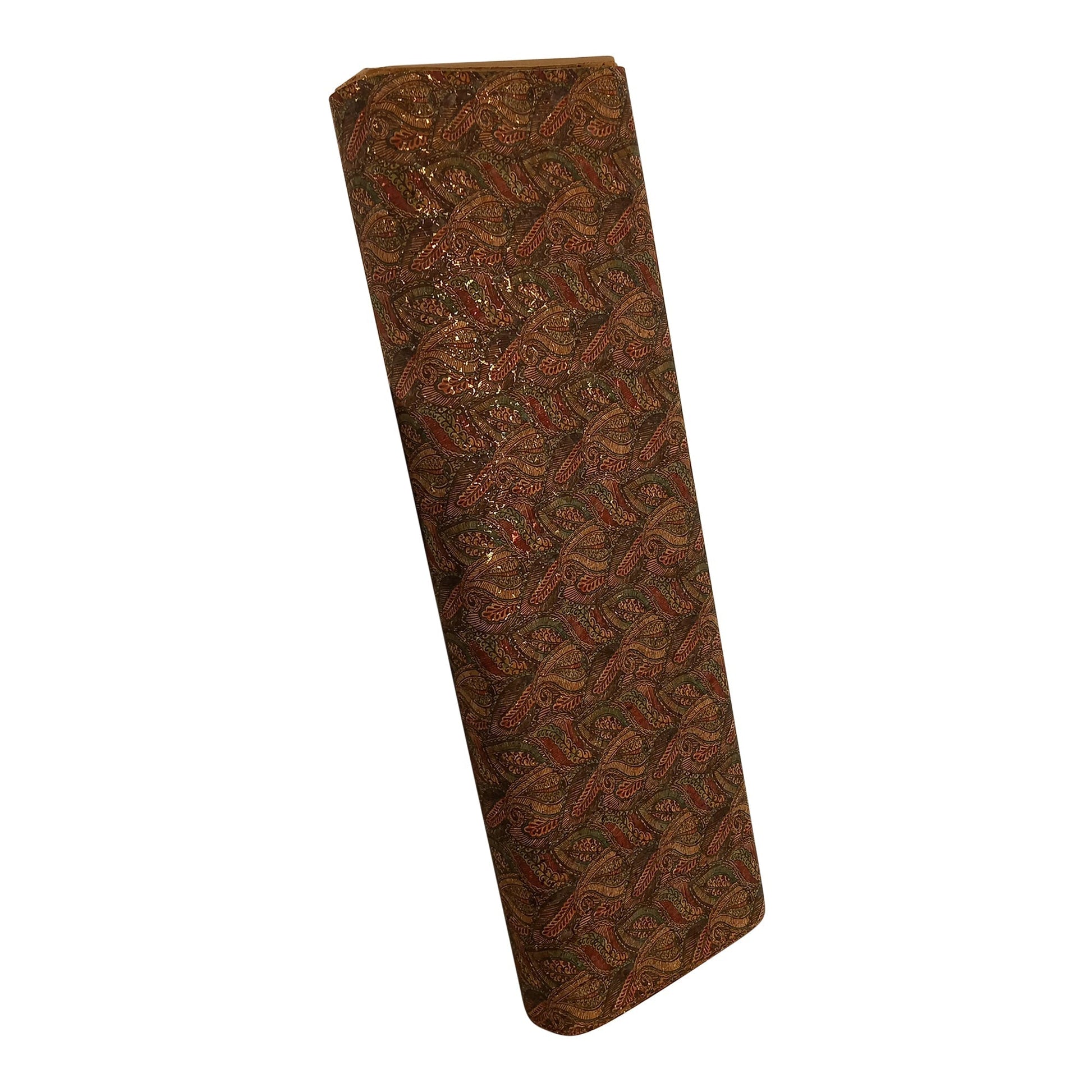 Cork Fabric - Style 1008 Green Paisley - Prismatic Fiber Arts