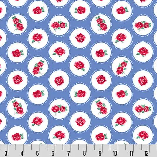 Cottage Rose Lane Brighton Quilting Cuddle Blue Bonnet Fabric per yard - Prismatic Fiber Arts